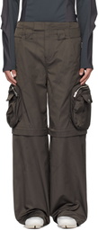 FFFPOSTALSERVICE Gray Diffraction Convertible Cargo Pants