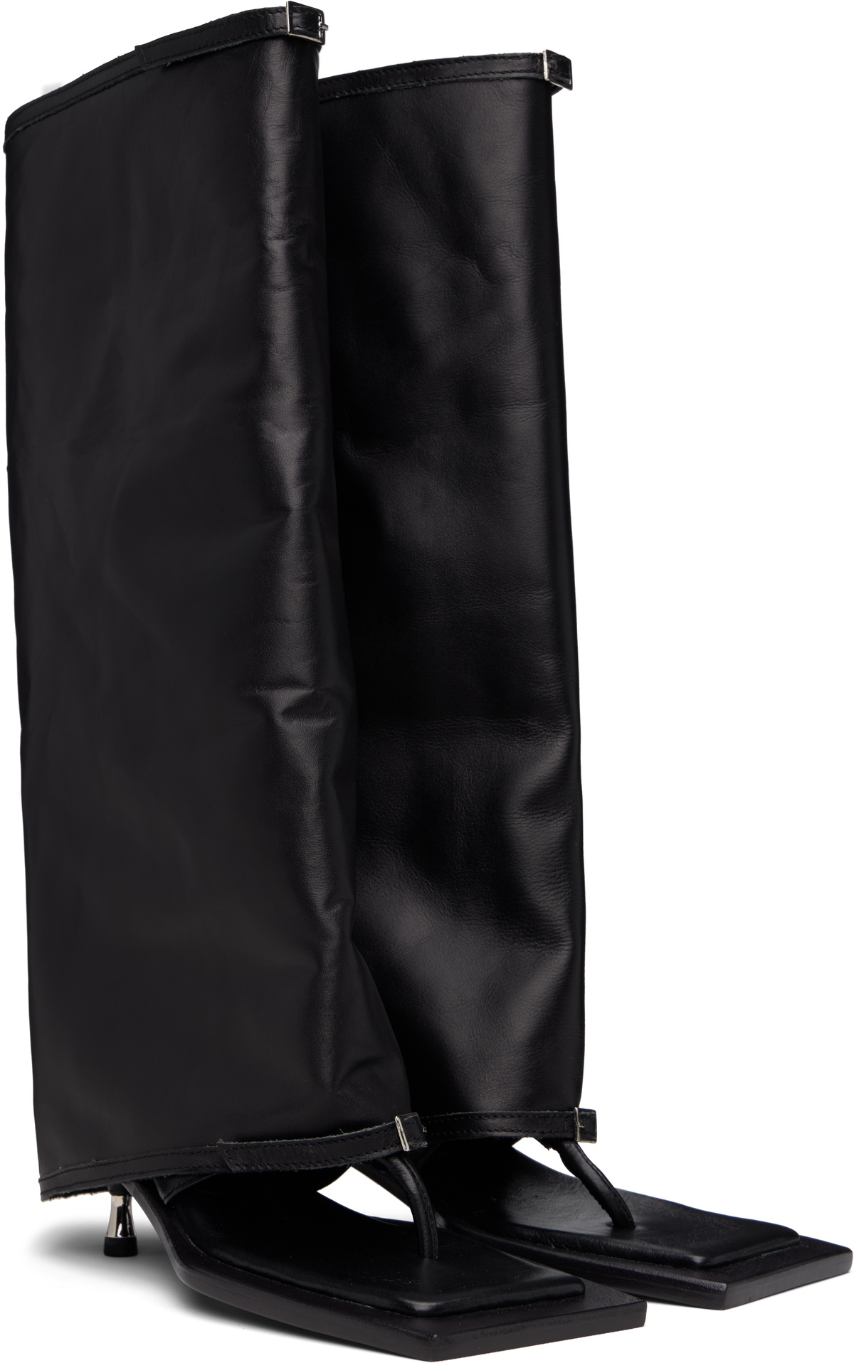 FIDAN NOVRUZOVA Black Kaia Stiletto Tall Heeled Sandals