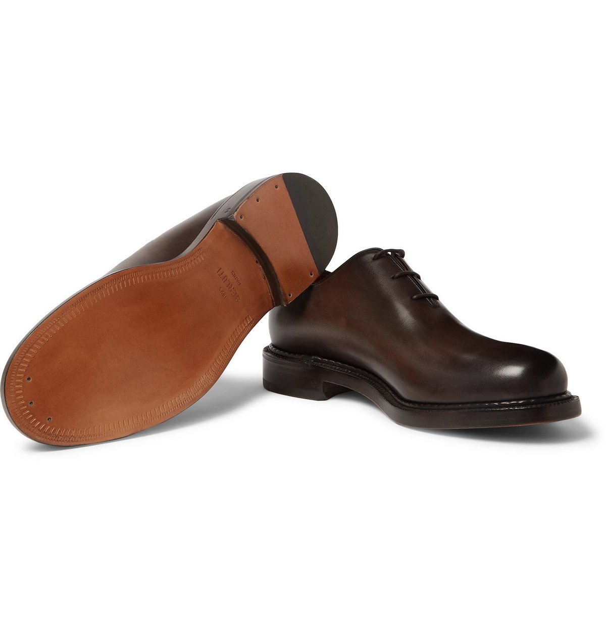 Berluti - 1895 Venezia Leather Oxford Shoes - Brown Berluti display picture 3