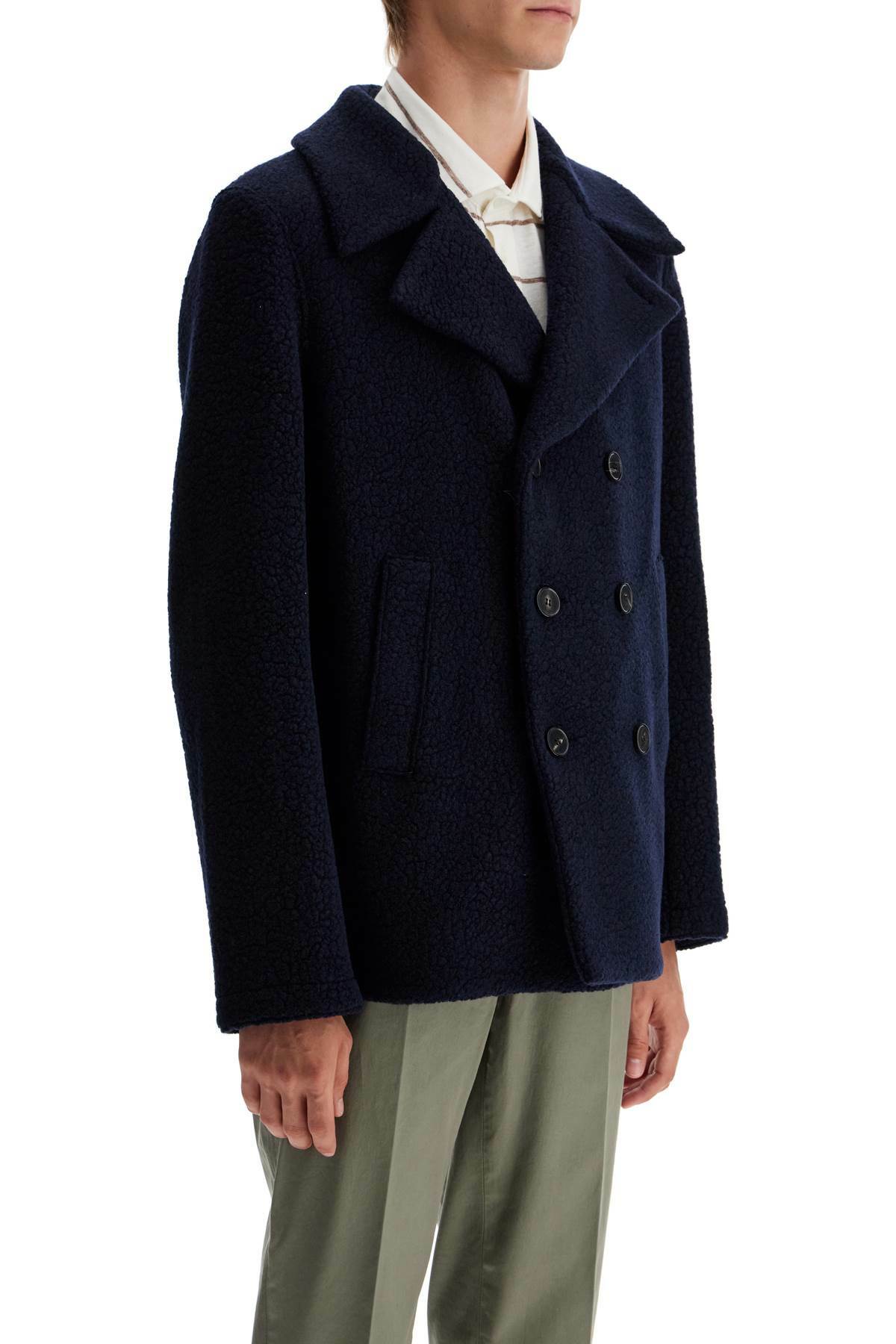 HARRIS WHARF LONDON double-breasted boucl Blue