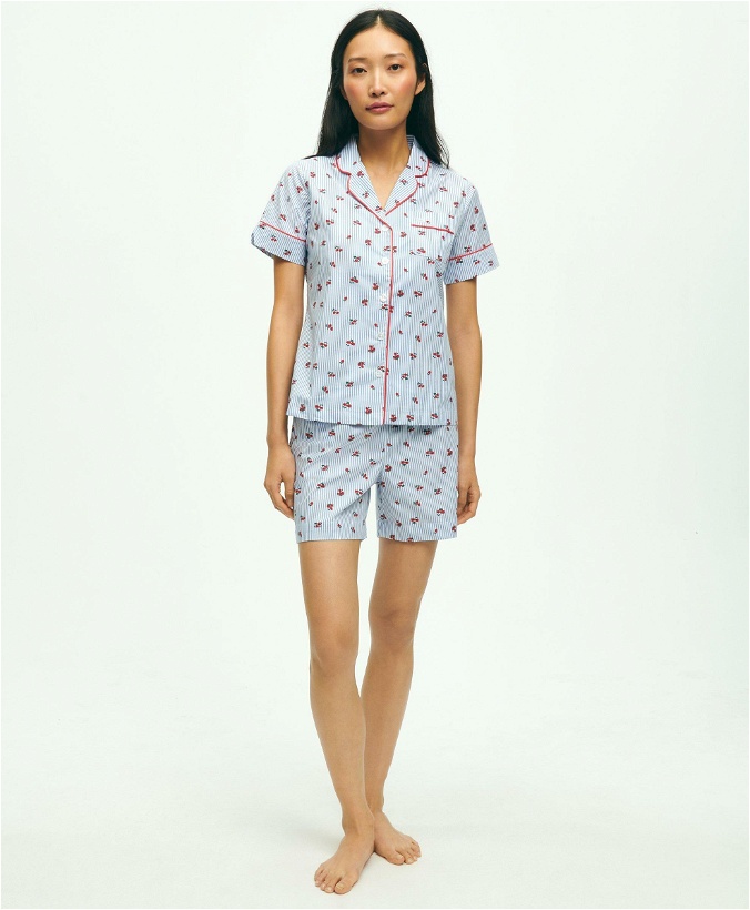 Photo: Brooks Brothers Women's Cotton Poplin Floral Pajama Set