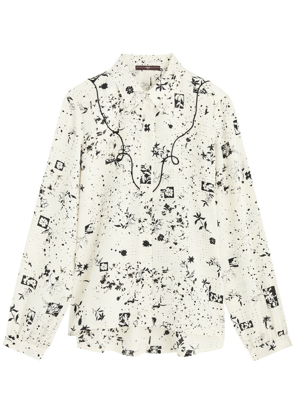 Photo: High Appreciation Printed Satin Shirt Cream
