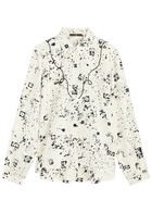 High Appreciation Printed Satin Shirt Cream