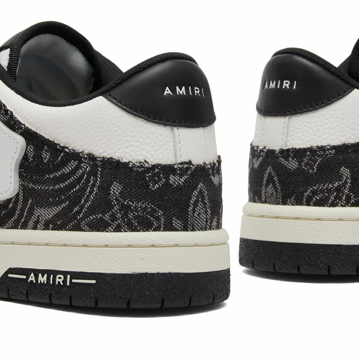 24AW new/AMIRI バンダナロートップスニーカー Sneakers AMIRI Men's Bandana Denim Skel Top Low Sneaker in Black Amiri