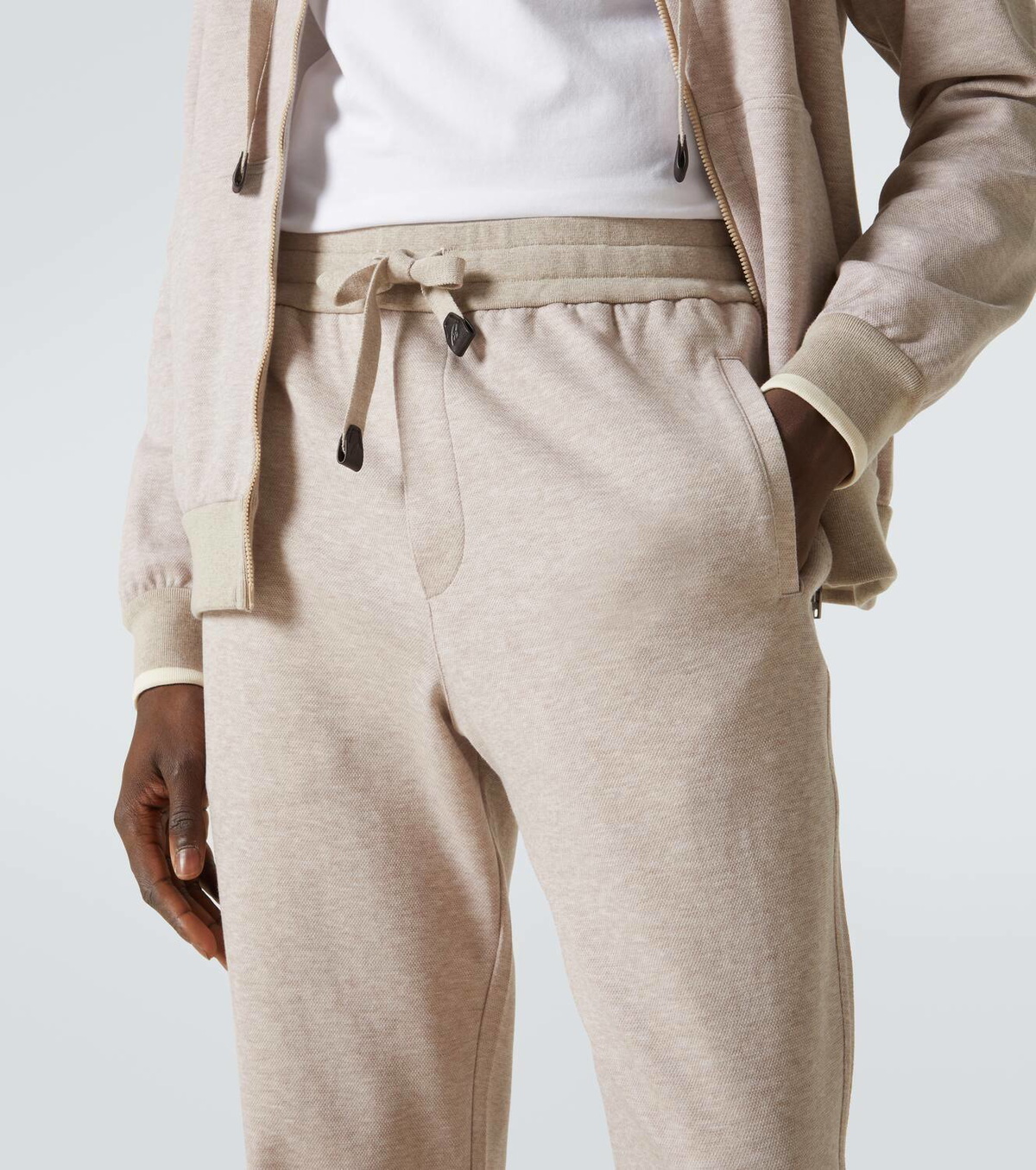 Brioni Cotton-blend jersey sweatpants