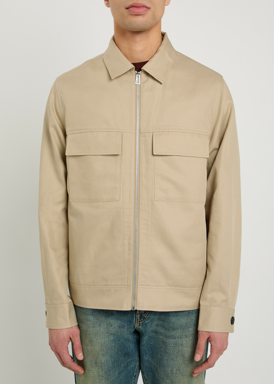PS Paul Smith Cotton and Linen-blend Overshirt Beige
