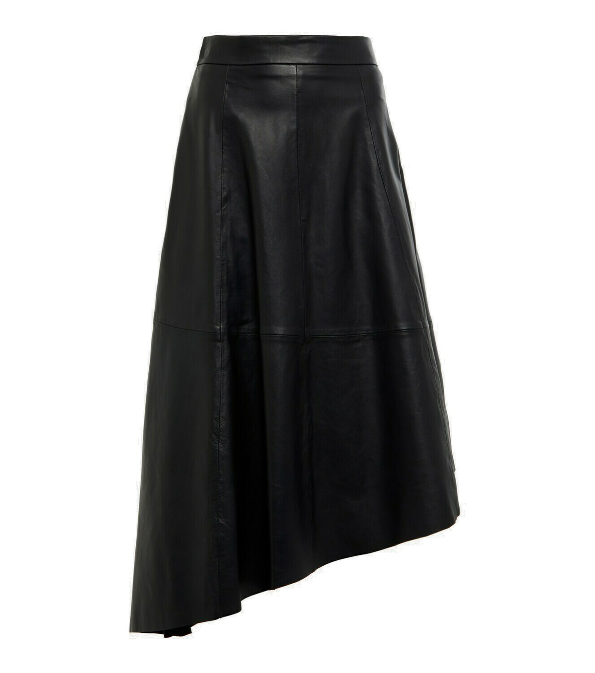 Polo Ralph Lauren - Asymmetric leather midi skirt Polo Ralph Lauren