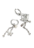 Marc Jacobs Cats Out Of The Bag Silver-plated Hoop Earrings - One Size