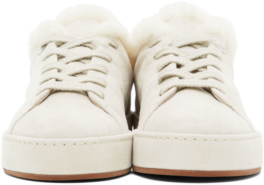 Loro Piana Off-White Fur & Suede Winter Nuages Sneakers