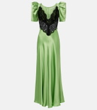 Rodarte Lace-trimmed silk cocktail dress