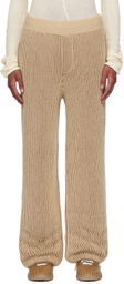 Isa Boulder SSENSE Exclusive Beige Rover Twisty Stripe Trousers