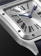 Cartier - Santos-Dumont 31.4mm Large Steel and Alligator Watch, Ref. No. WSSA0022