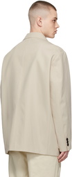 Solid Homme Beige Cotton Blazer