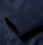 Berluti - Suede, Cashmere and Wool-Blend Zip-Up Cardigan - Men - Navy