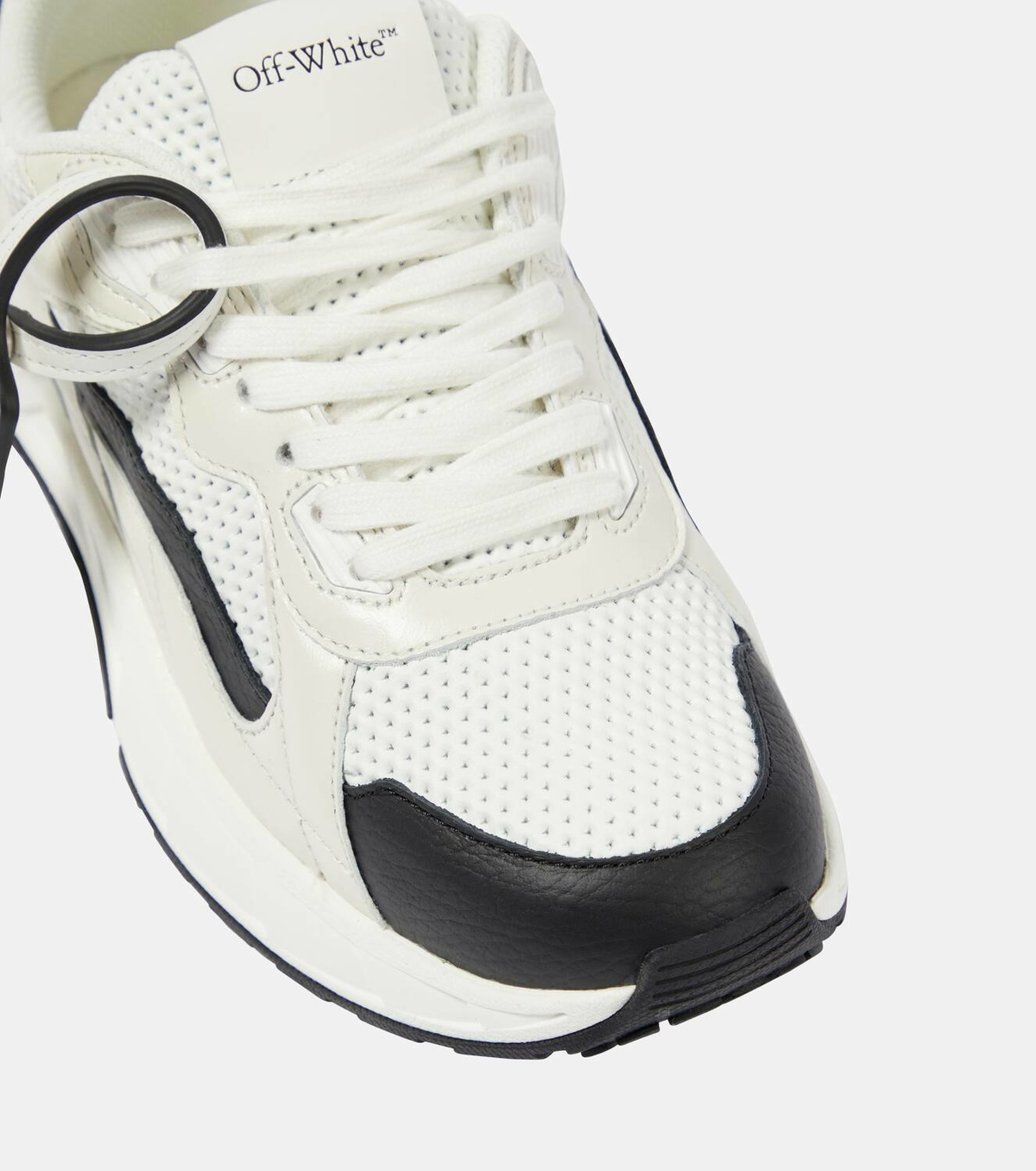 【送料&関税込】Off-White Kick Off Leather And Mesh Sneakers Off-White Men's Kick Off Mesh Running Sneakers | Neiman Marcus