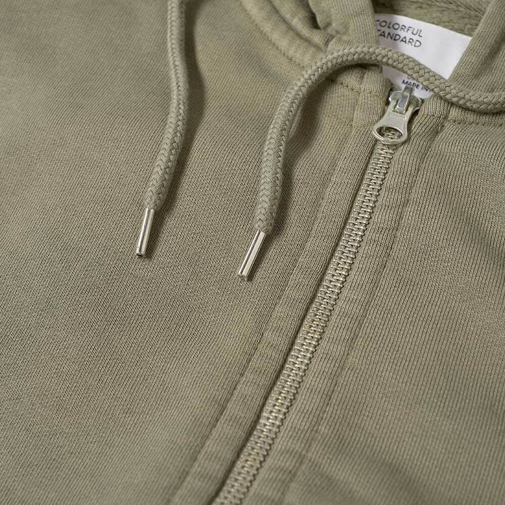 Colorful Standard Men's Classic Organic Zip Hoodie in Dusty Olive