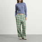 Beams Boy Women's Work Check Easy Pants in Grey