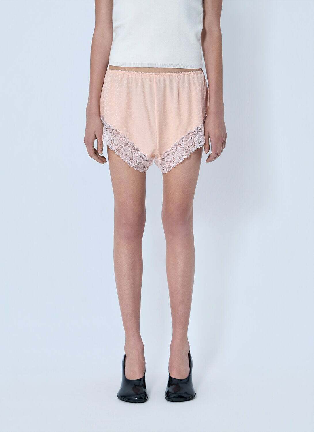 Chloé Lace Trim Jersey Shorts