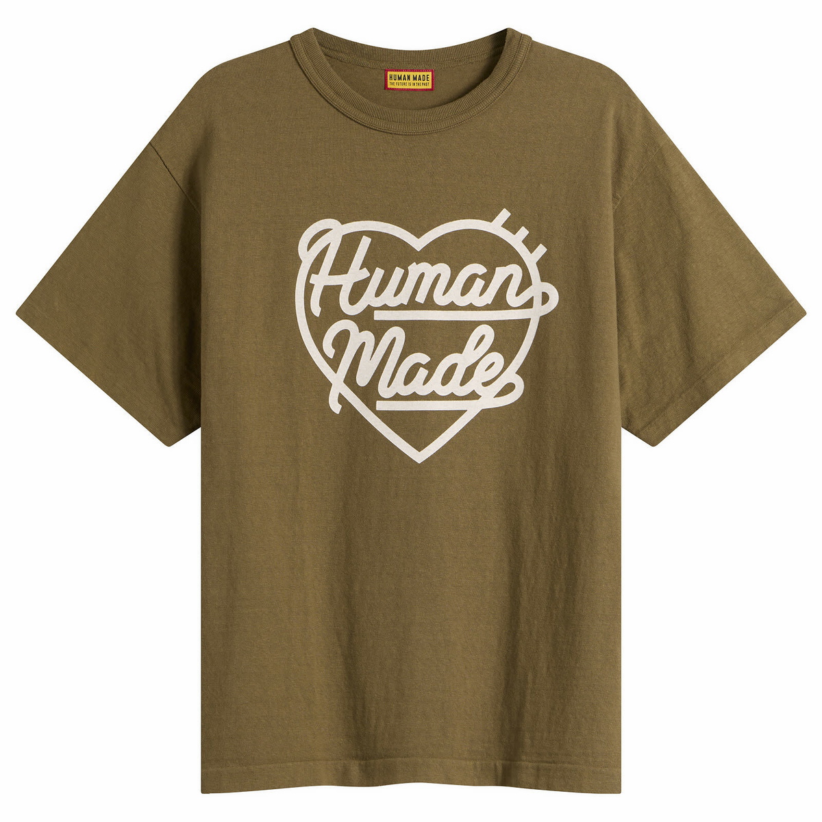 Human Made Men's Color Heart T-Shirt in Olive Drab