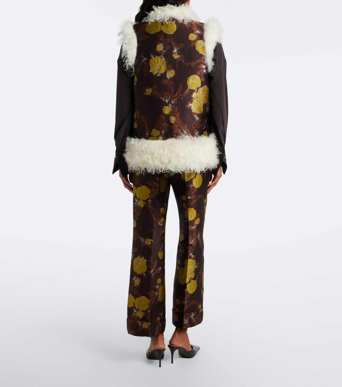 La DoubleJ Hendrix floral jacquard straight pants