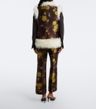 La DoubleJ Hendrix floral jacquard straight pants