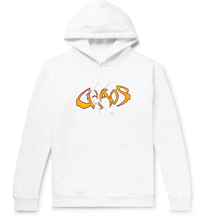 Photo: Noon Goons - Fleece-Back Printed Cotton-Jersey Hoodie - White