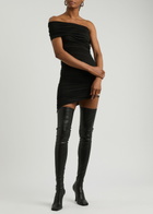 Entire Studios Pillar Ruched Stretch-jersey Mini Dress Black