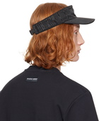 Marine Serre Black Recycled Moire Visor Cap