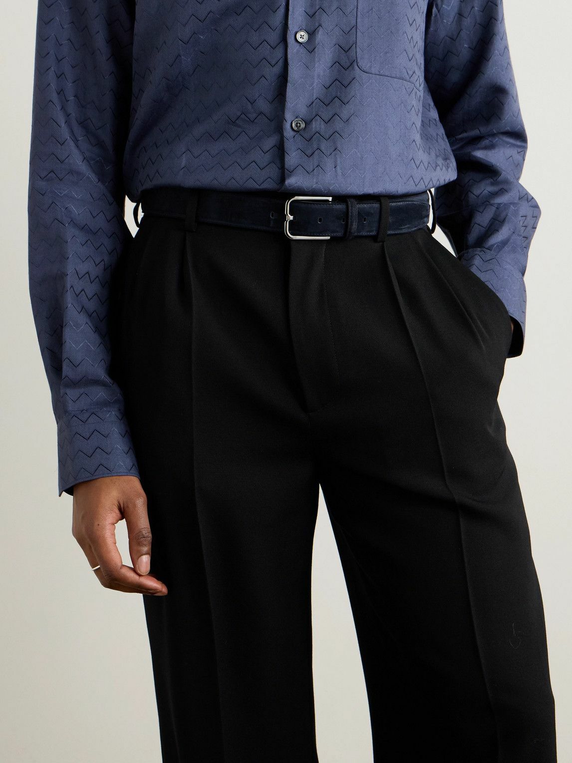 Berluti - Essence 3.5cm Suede Belt - Blue