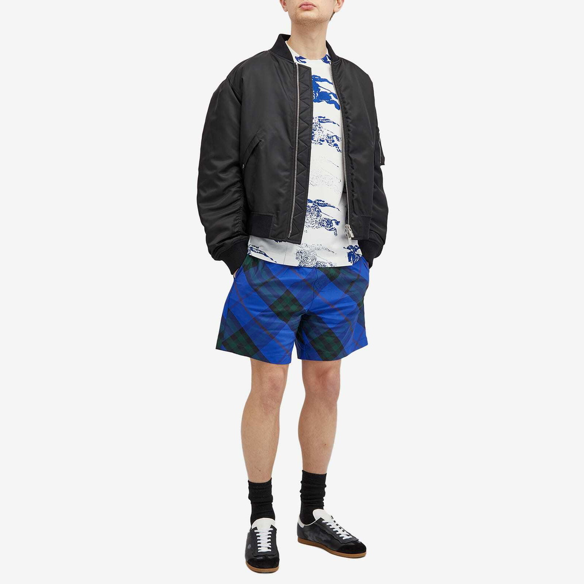 Burberry Men's All Over EKD Print T-Shirt in Rain Burberry