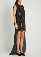 Courrèges Sequin-embellished Tulle Mini Dress Black