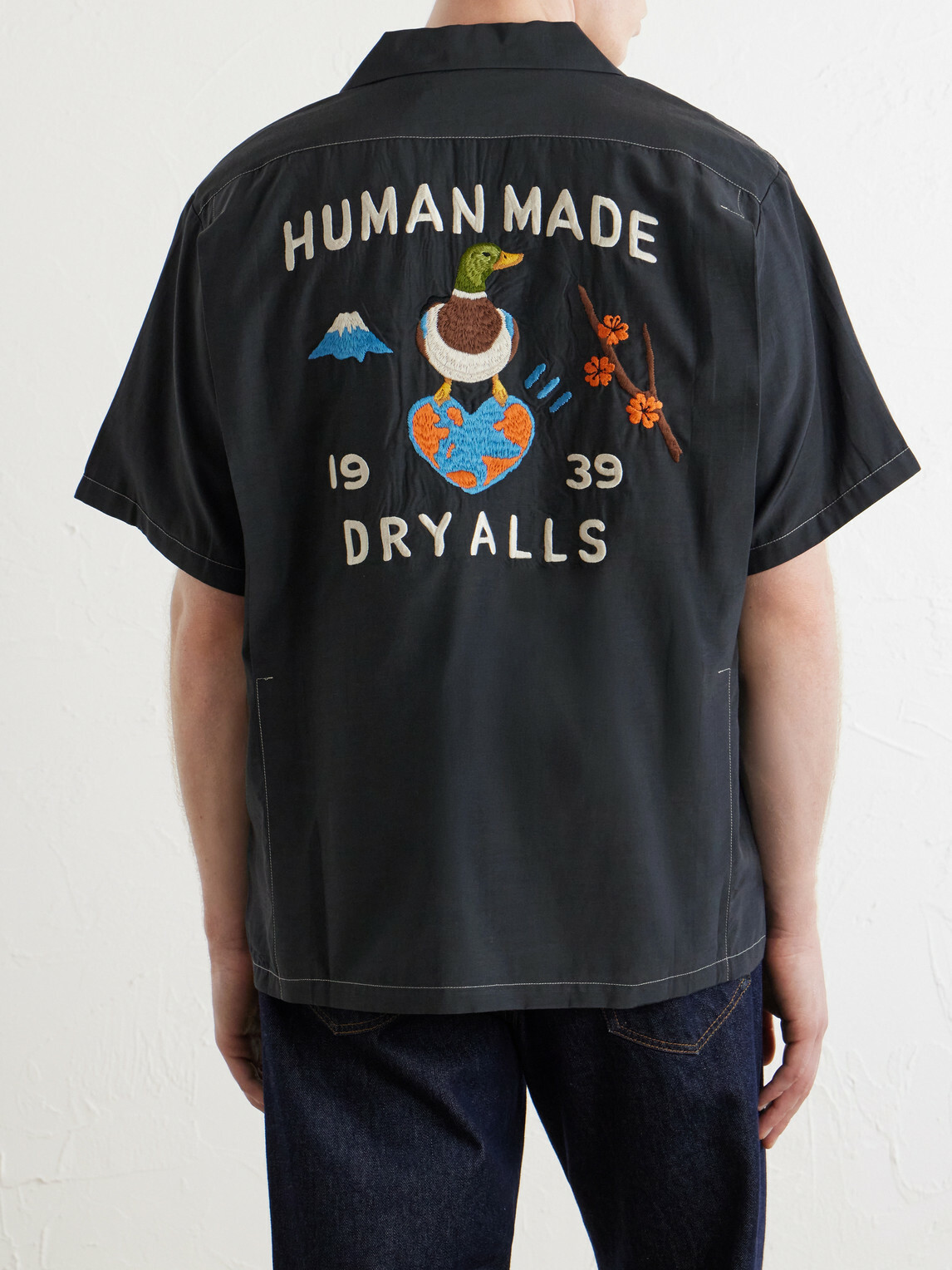 Human Made - Souvenir Logo-Embroidered Poplin Shirt - Black