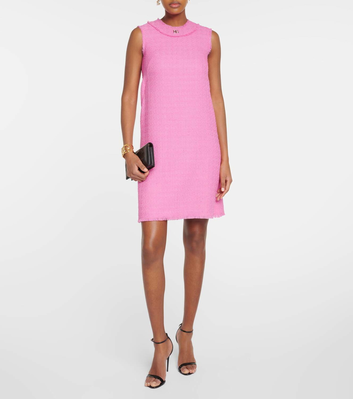 Dolce&Gabbana Raschel DG tweed minidress Dolce & Gabbana