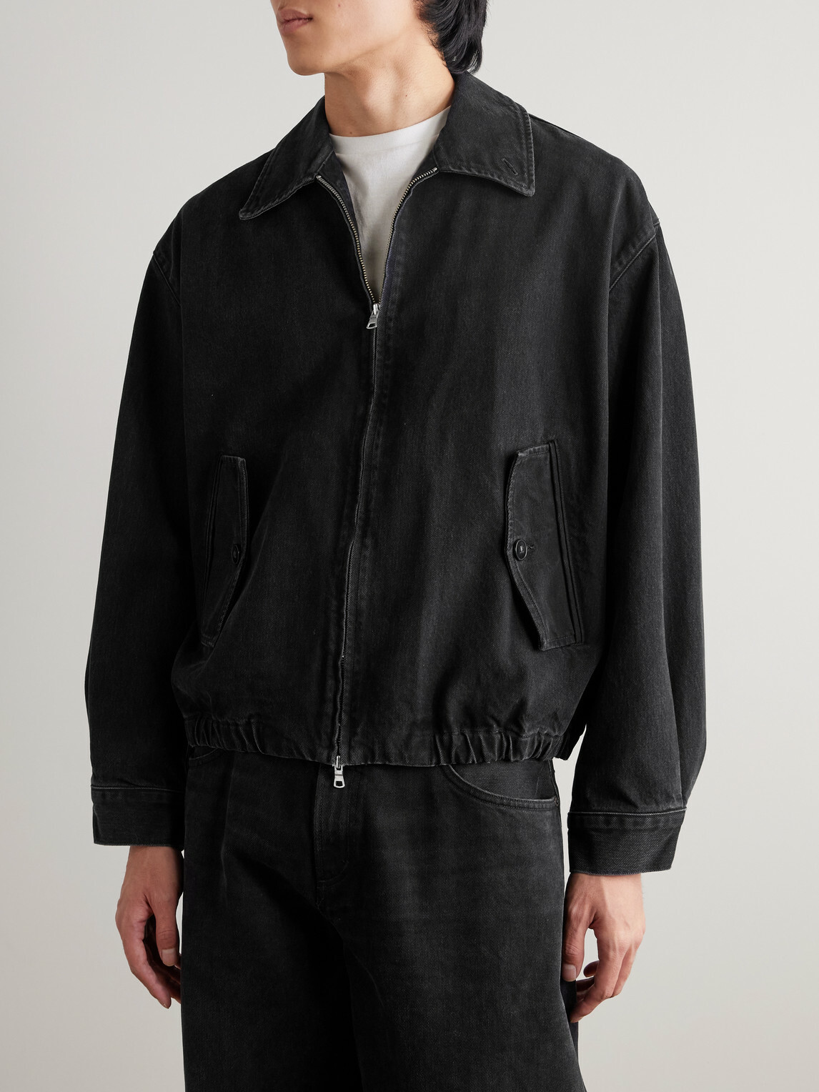AGOLDE - Torres Organic and Recycled-Denim Blouson Jacket - Black