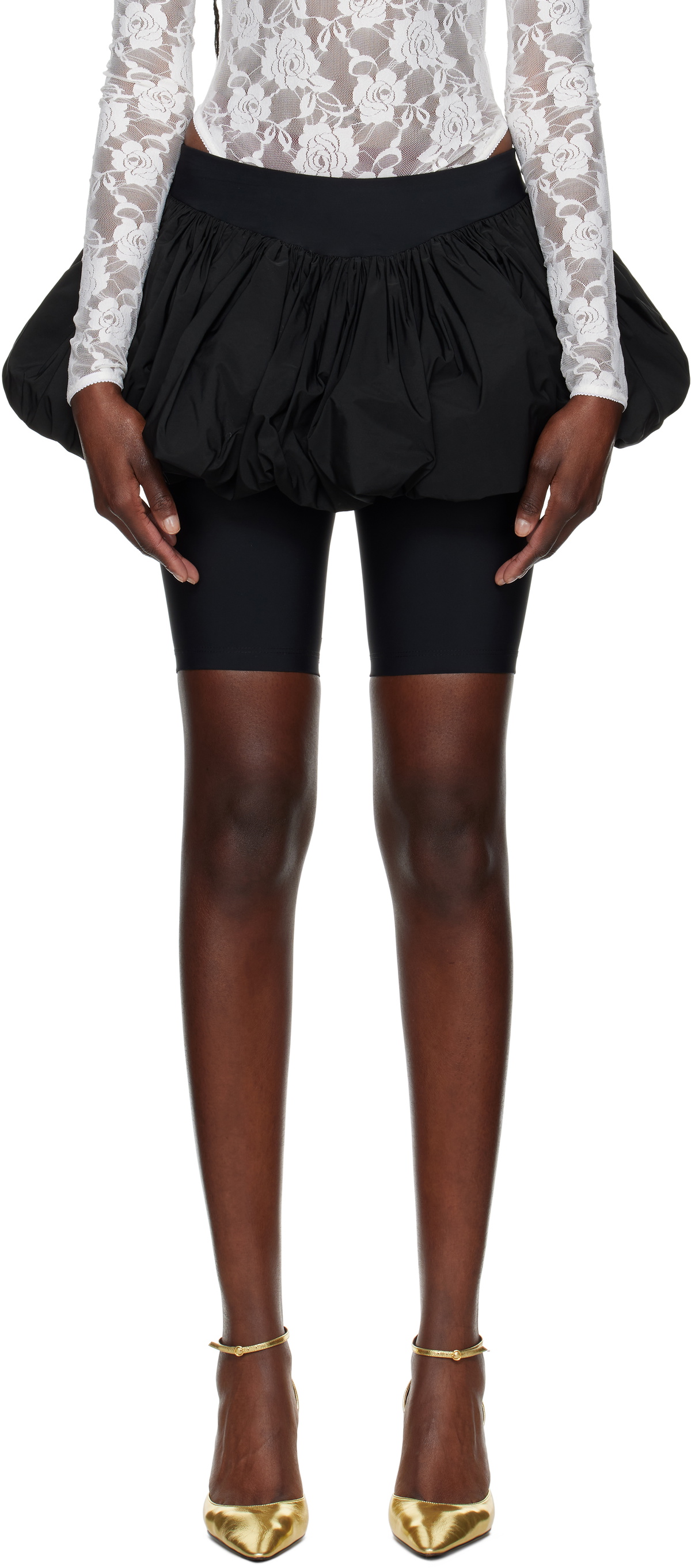 VAQUERA Black Pouf Skirt Shorts