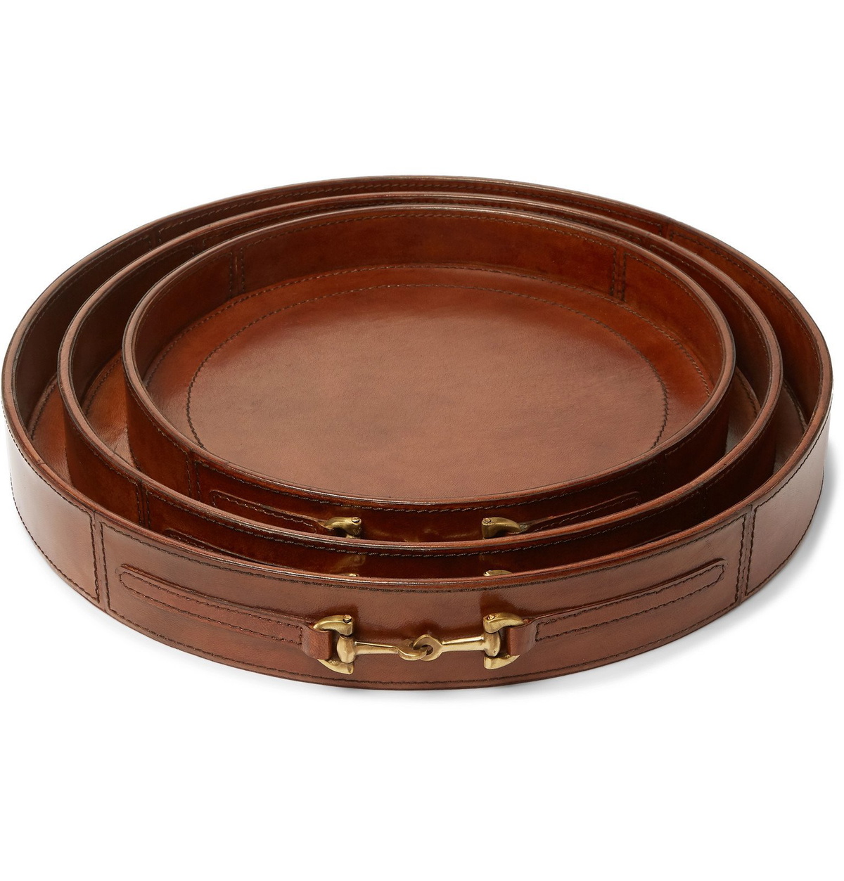 Ben Soleimani - Leather Tray Set - Brown