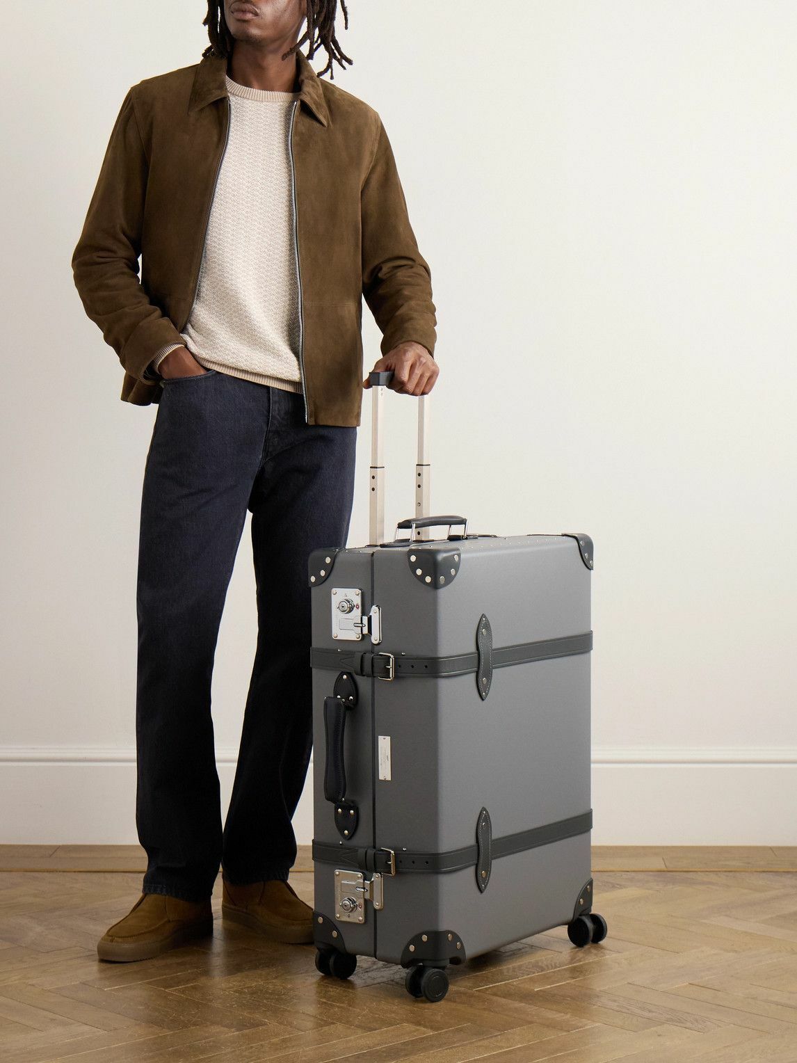 Globe-Trotter - 007 Leather-Trimmed Vulcanised Fibreboard Check-In Suitcase