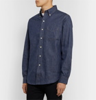 OrSlow - Button-Down Collar Denim Shirt - Blue