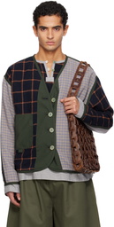 SC103 Navy & Purple Ridge Cardigan