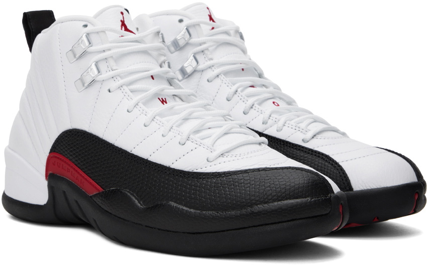 Nike Jordan White Air Jordan 12 Retro Taxi Flip Sneakers