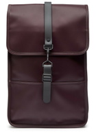 Rains Mini Rubberised Backpack - Burgundy - One Size