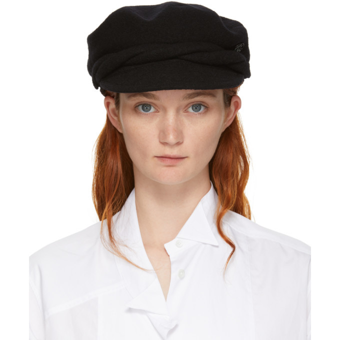 Maison Michel Black New Abby Cap Maison Michel