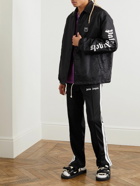 Palm Angels - Appliquéd Logo-Print Shell Coach Jacket - Black