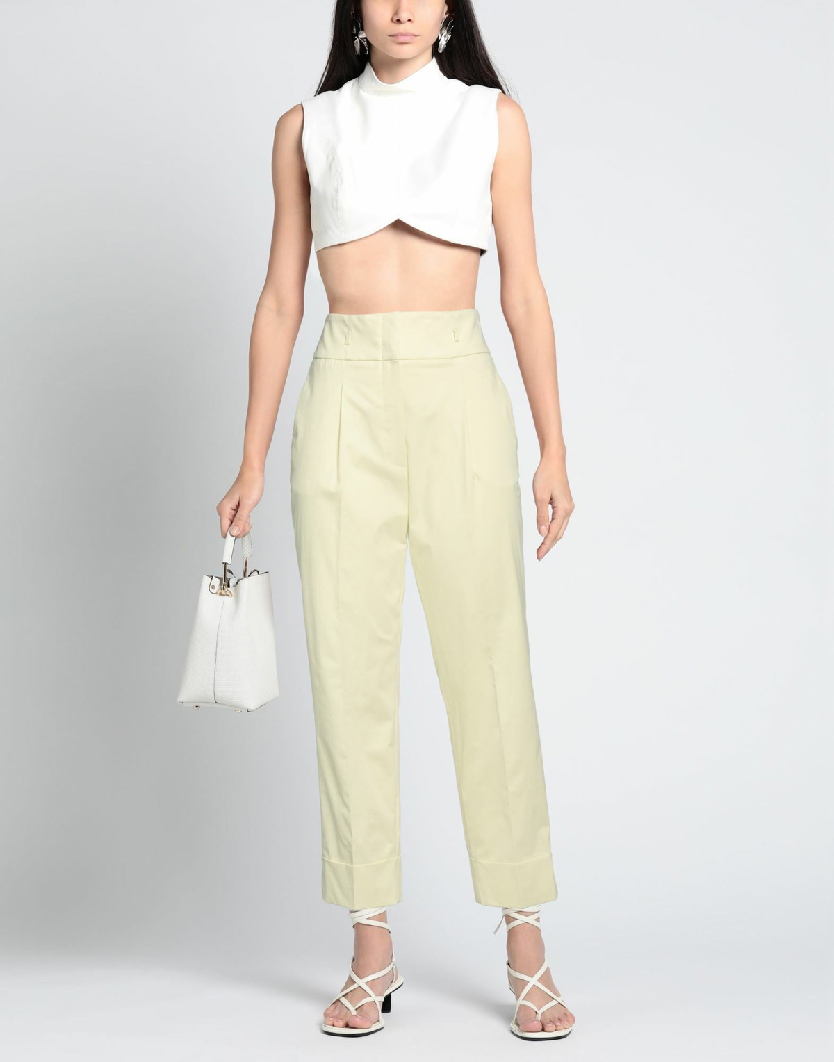 Peserico Womens Pants Pastel in Yellow