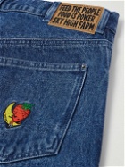 SKY HIGH FARM - Straight-Leg Logo-Embroidered Jeans - Blue