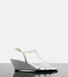 Prada Patent leather wedge sandals