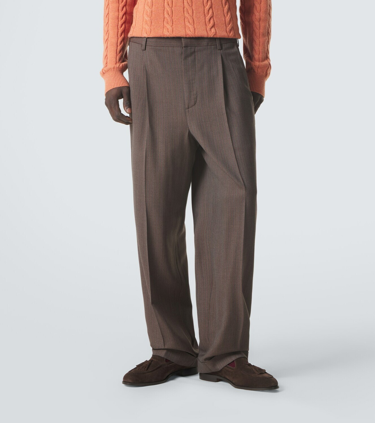 Loro Piana Isaac virgin wool crêpe straight pants