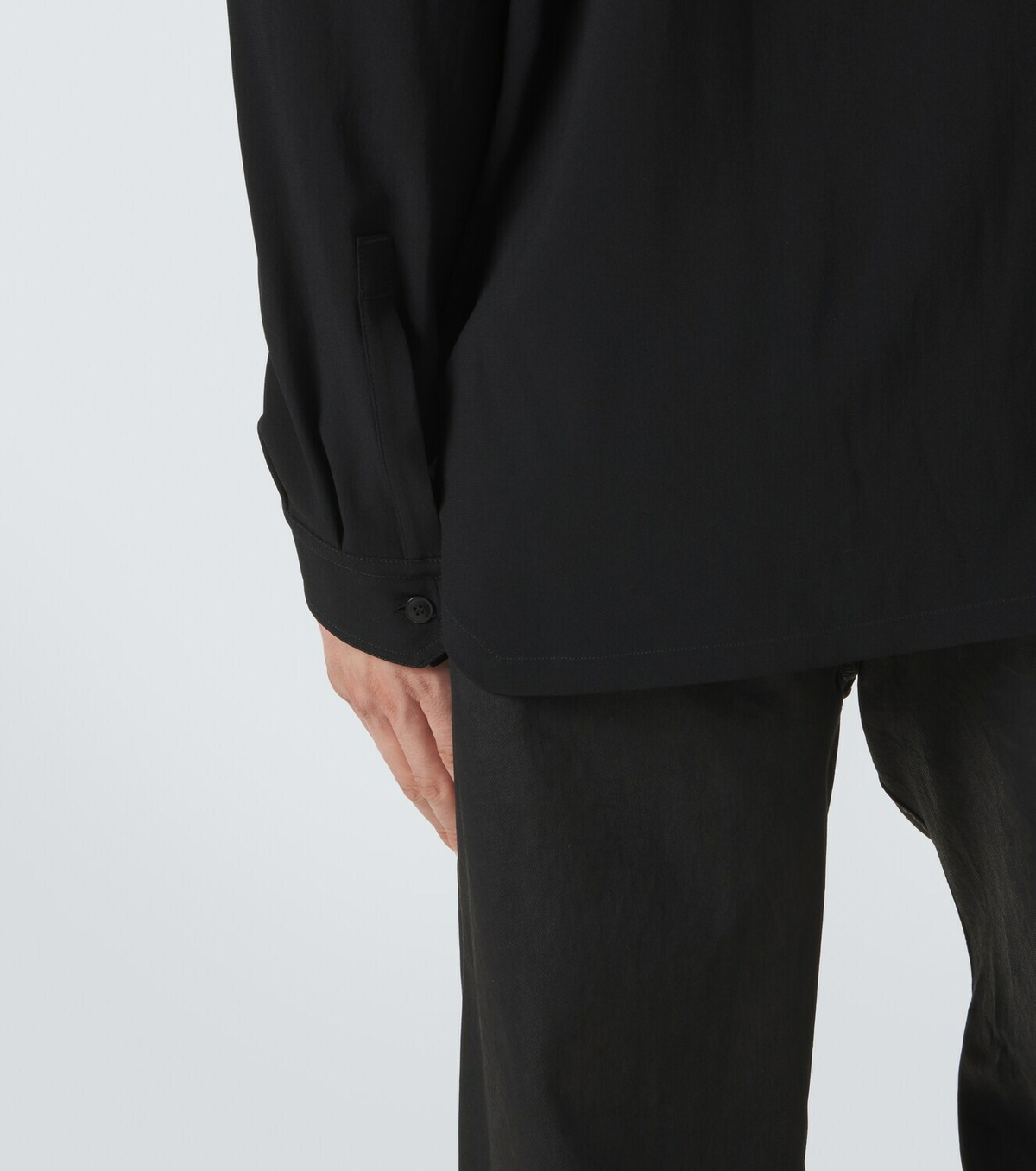 Rick Owens Island draped cady shirt