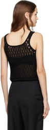 WYNN HAMLYN Black Semi-Sheer Tank Top