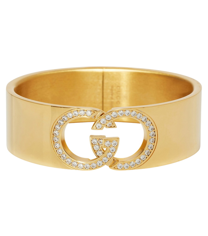 Photo: Gucci GG crystal-embellished bangle